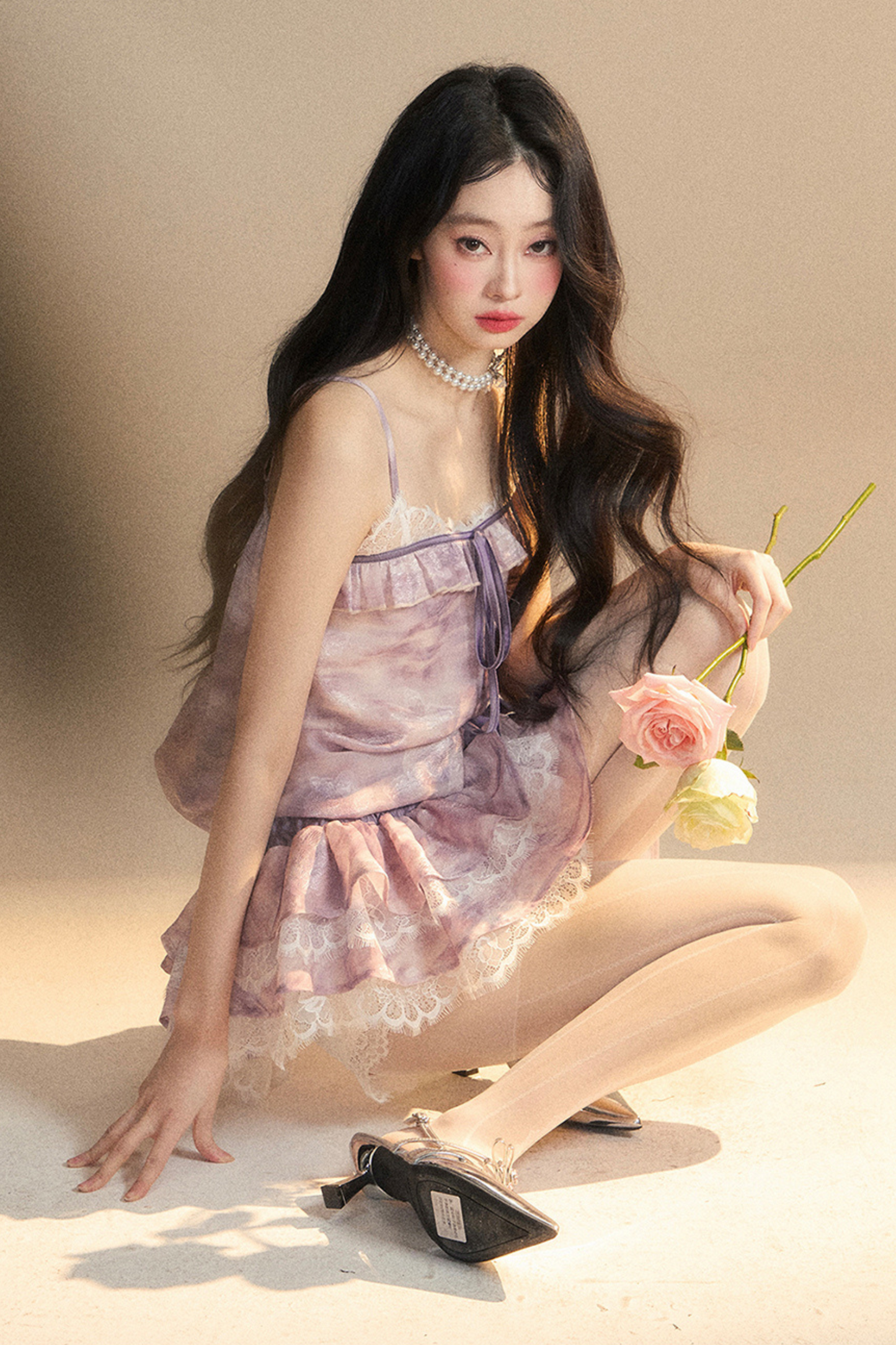 Lila Neckholderkleid „French Breeze“