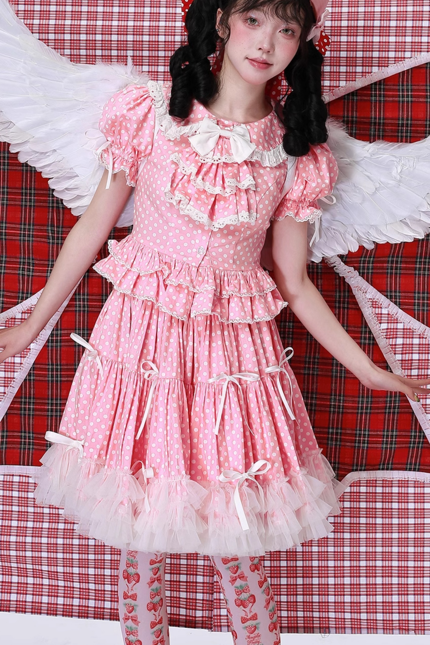 ヴィンテージレトロドットトップ