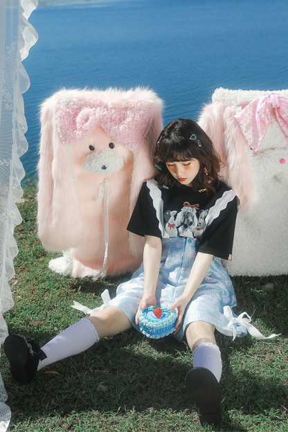 クマペンギンコラージュヴィンテージTシャツ