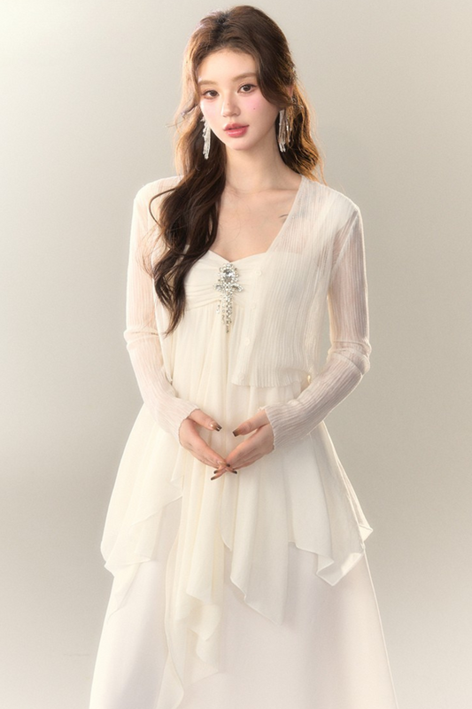 Ice Cardigan aus transparenter Seide