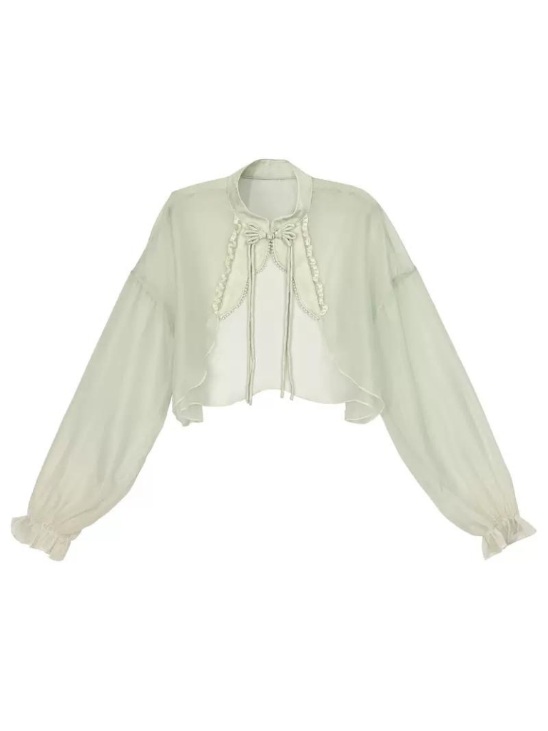 ドレス キャミソール チャイナ シフォン シアー ジャケット 花柄