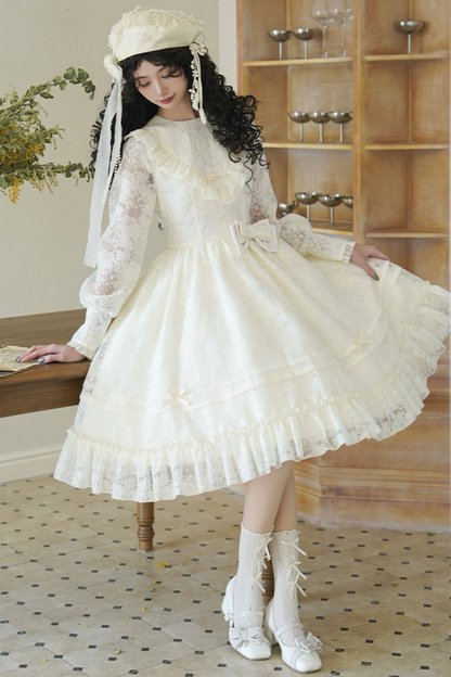Schal Weißes Kleid Lolita Spitze Sweet Cracolor +