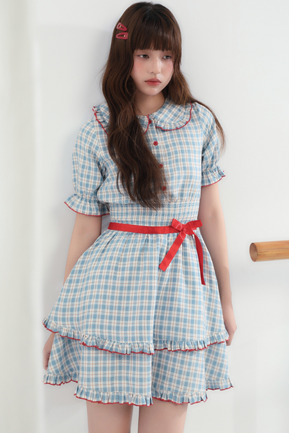 Berry Mist Cheese Kleid Girly Cherry Check