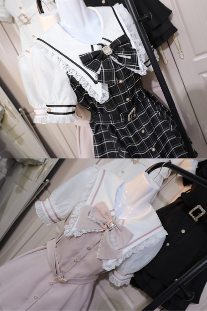 Reservations Sweet Shorts Top Ruffle Sailor + Dark