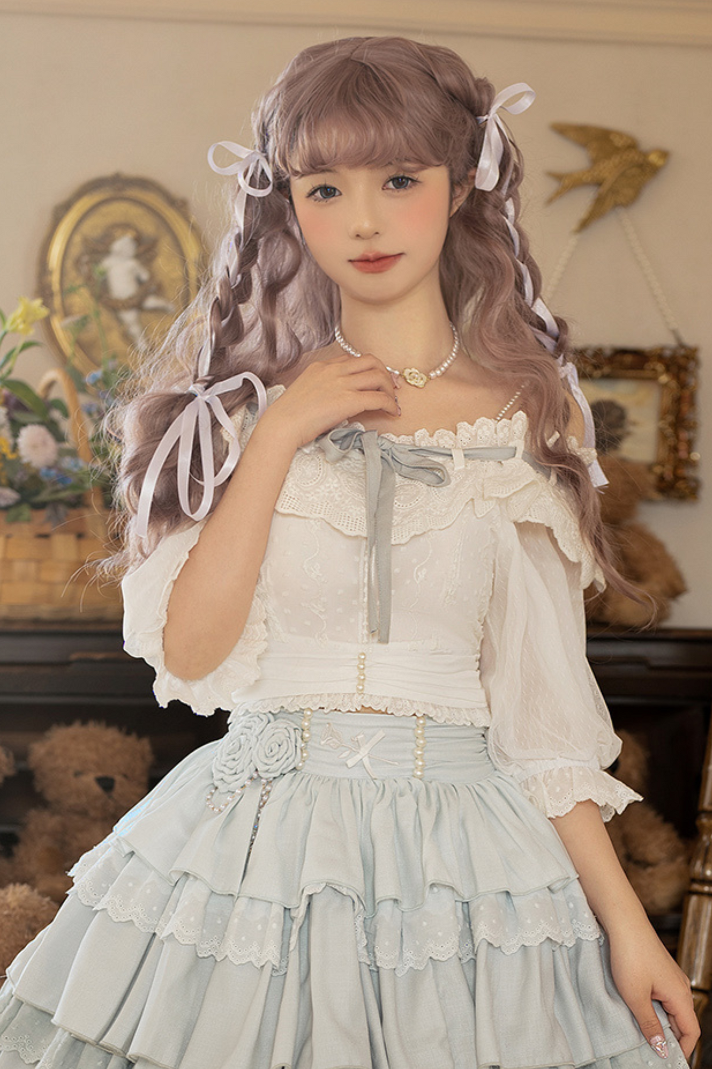 スカートトップ 甘くてかわいい デイリードール + ロリータ