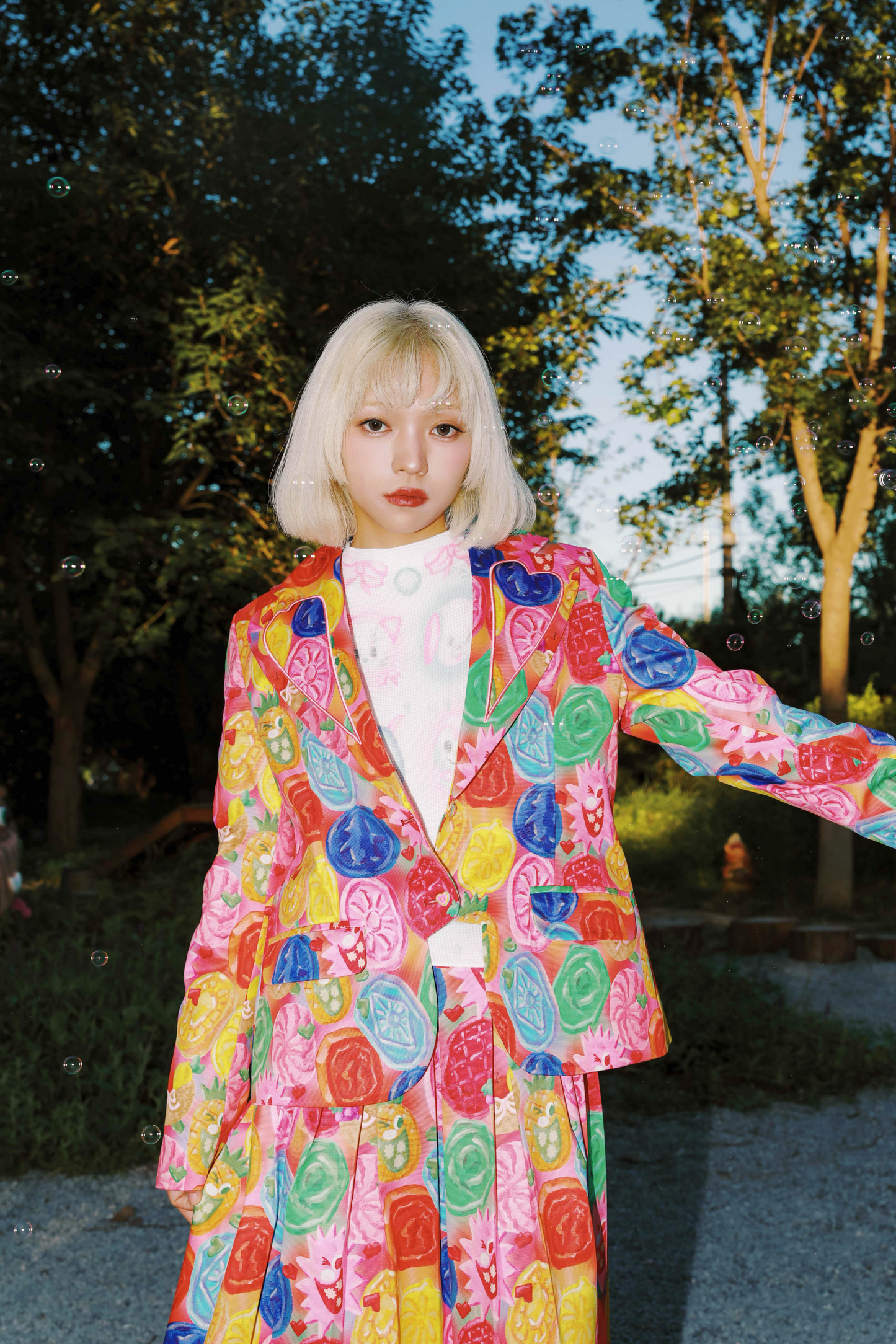 ジャケットy2k + 襟付きスカートファンタジー