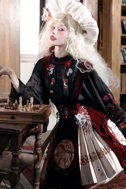 Lolita + Kleid süß dunkel Japanisch Jumperskirt Zubehör Pilz