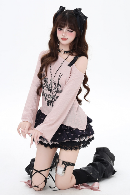 ワントップレザーサブカルチャーシアーショルダー