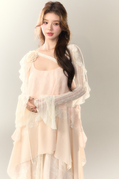 ショート丈のフレンチシアーカーディガン