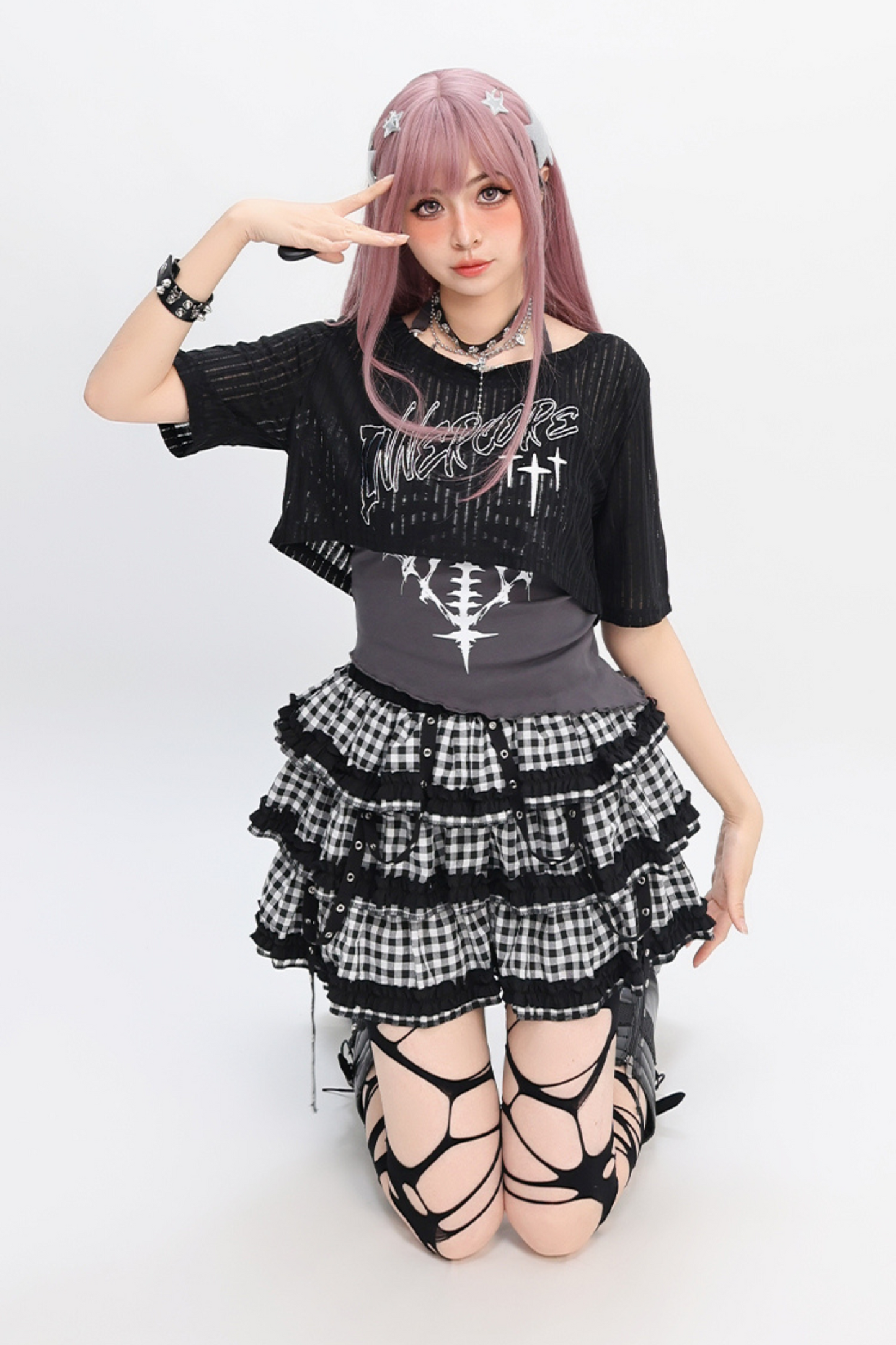 and Y2K smock Light skirt vest Asian