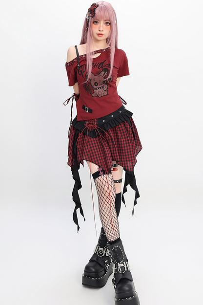 イレギュラーフォルティドール＋スリムフィットTシャツスカート