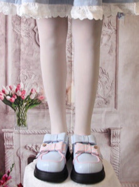 Ribbon Shoes Platform Velvet Lolita