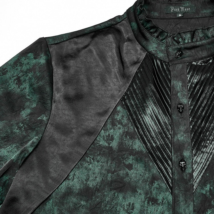 Goth Black Men's Shirt Green