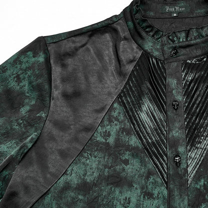 Goth Black Men's Shirt Green