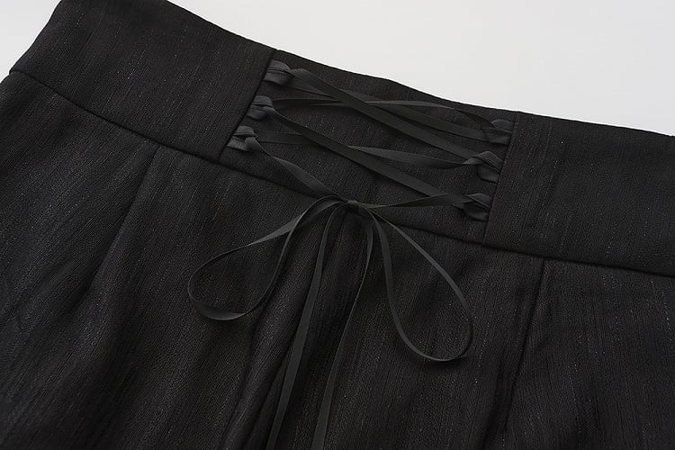Hohe Ouji Schwarze Lolita-Hose im Prince-Taille-Stil