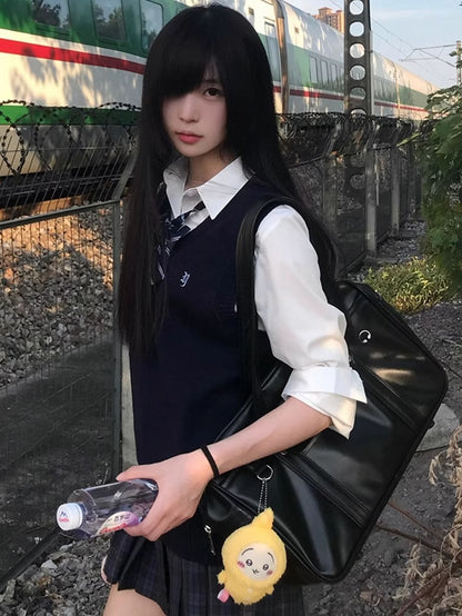 Preppy Style White Shirt