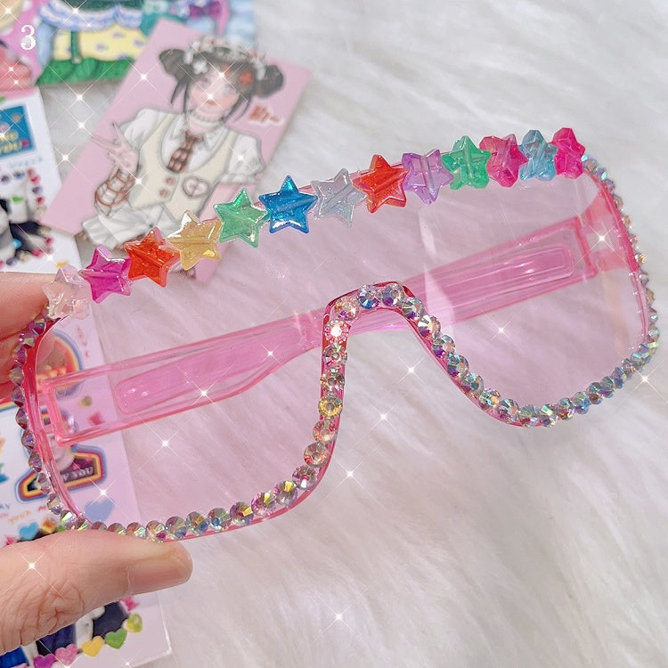 クマ/スター ピンク サングラス 4つのデザインオプション ビーズ装飾