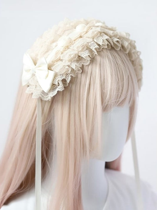 Lace Roses 4 Gothic and - Options Bows Color Hairband