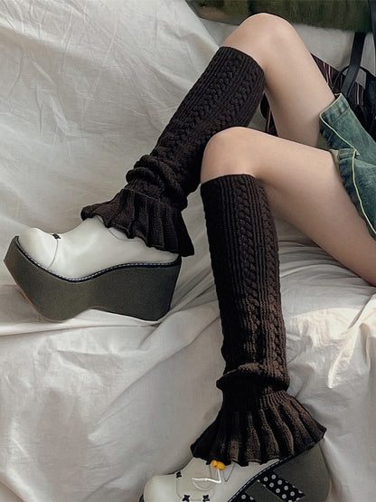 Color Leg Knitted Warmers 7 Options
