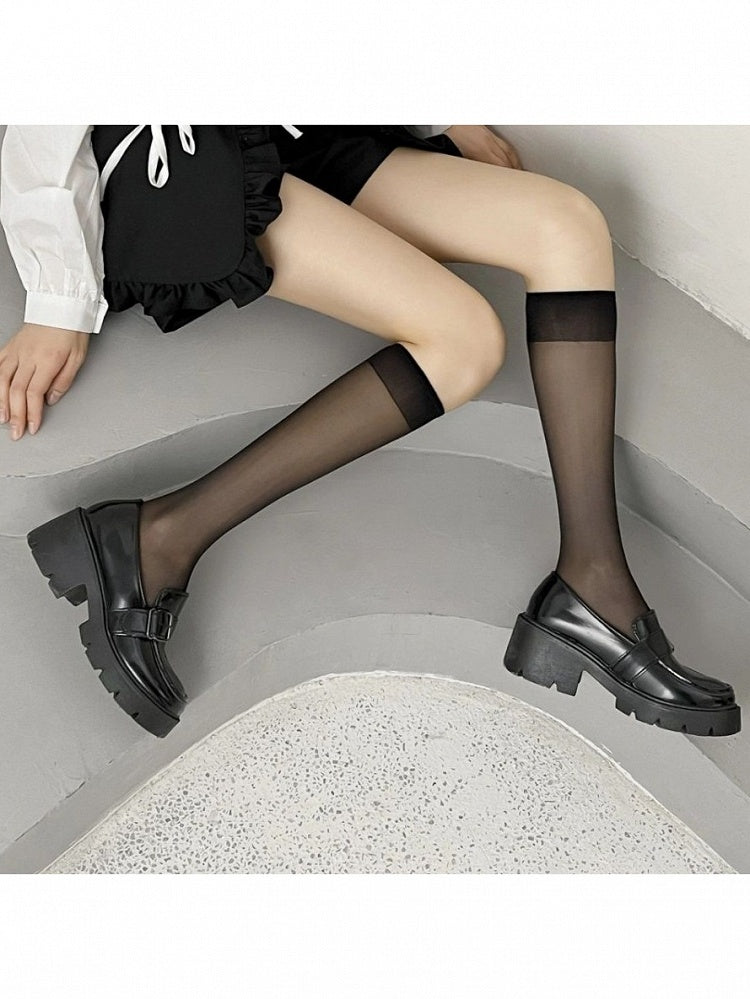 Minimalist Sheer Calf Socks - Xi Shang Mei Shao