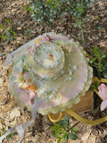 Feather-Adorned Straw Hat with Floral Motif for Lolita Looks - Hexagram
