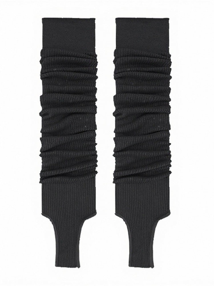 Minimalist Ribbed Ruffle Leg Warmers in 7 Colors - ModaSwings