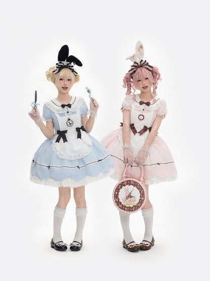 Alice in Wonderland Rabbit Ear KC and Necklace - Sheep Puff Atelier
