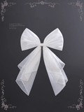 Organza Big White Train Bow