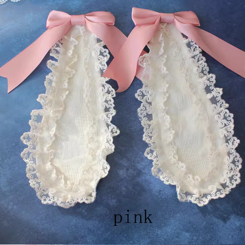 Haarspangen mit Schleifendetails und Spitzenbesatz und Hasenohren