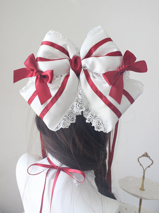 Hair Strawberry Clips Bow Cake-Style Large