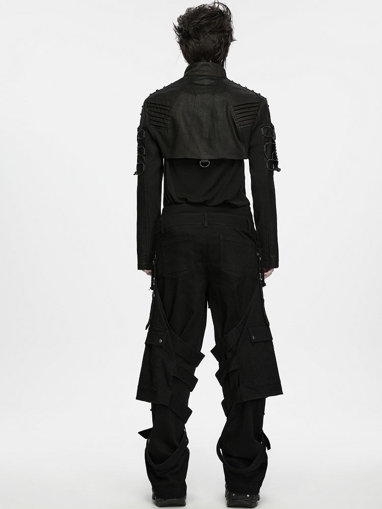 Ruins Walker Tactical Black Men's Pants - Punk Rave