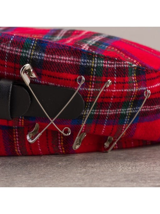 Punk Red & Blue Plaid Beret - Strange Sugar