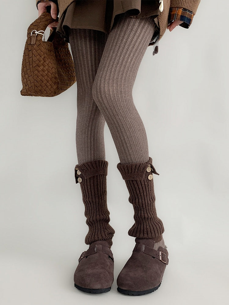 Button Warmers Colors) Ribbed (2 Leg Cuff