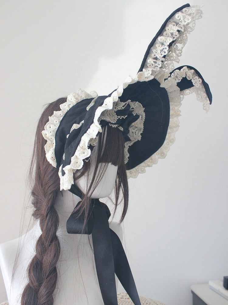 Ear Ruffled Bunny (Multi-Color) Cotton Bonnet