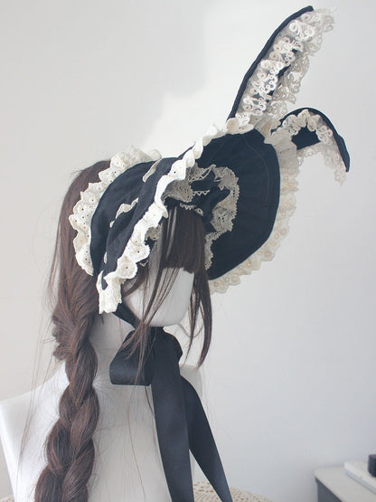 Ear Ruffled Bunny (Multi-Color) Cotton Bonnet