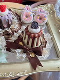 2 Color Mini Bow Pudding Cake Hat Options Sweet Lolita