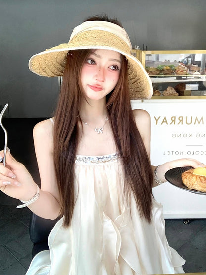 Apricot Sequins Ruffle Hem Summer Holiday Dress - Qchiwawameme