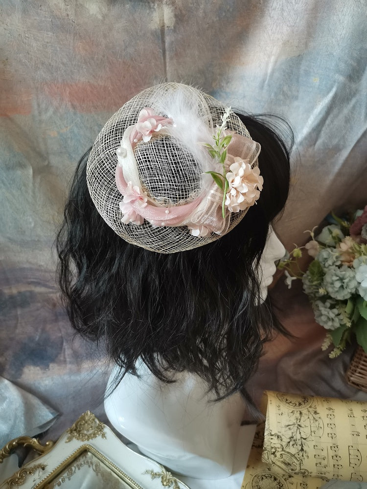 6 Floral Hat Straw Vintage Mini Lolita Options Color