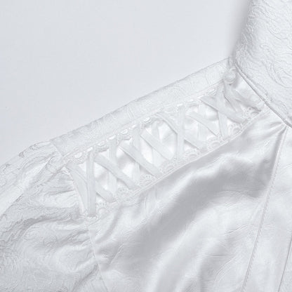 Goth Men's Collar Palace White Shirt Gorgeous Stand
