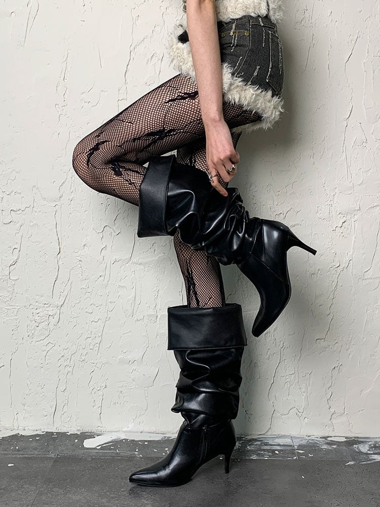 Schwarze Y2K Butterfly Hollow-Out Strumpfhose