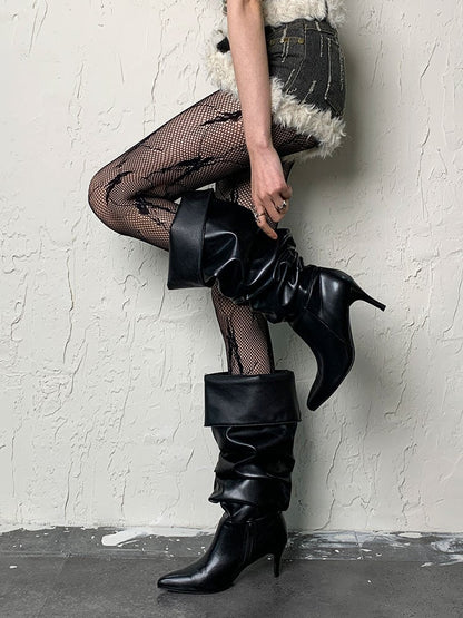 Schwarze Y2K Butterfly Hollow-Out Strumpfhose