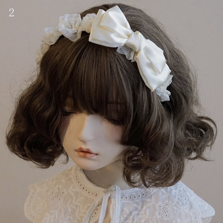 3 Bowknot Ear KC Details Options Car White