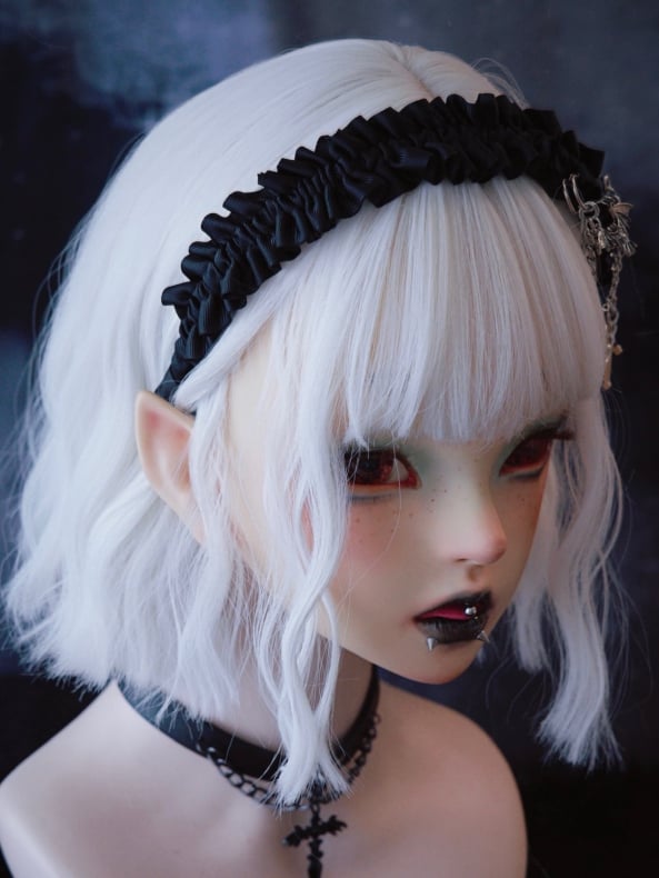 KC And Ruffle Black Trim With Pin Bat Cross