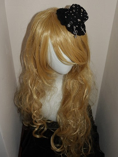 Punk Skeleton Mini Black And Hat Cross Note Musical Charm