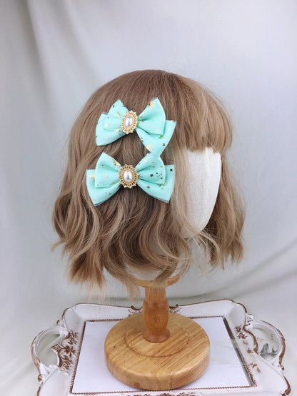 Starry of Hair Clips/Brooches Bow 2 (Set