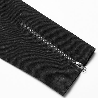 Rugged Men's Punk Black Jacket