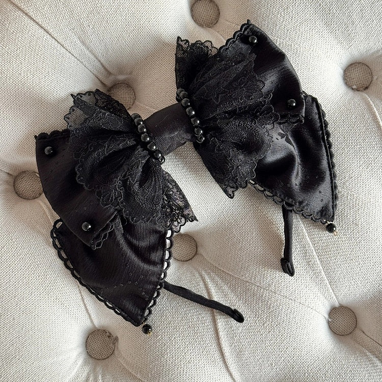 KC Lace Bow (Multi-Colorways) Large Pearl