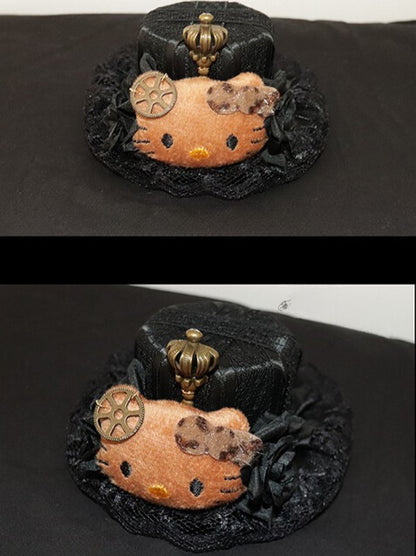 クラウンハットミニブラックキティデコレーション