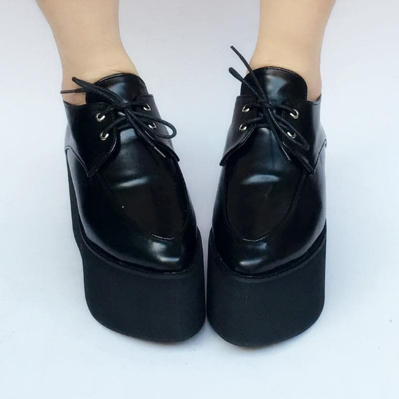 Custom Red/Black Platform Made Cool PU Shoes SP168274