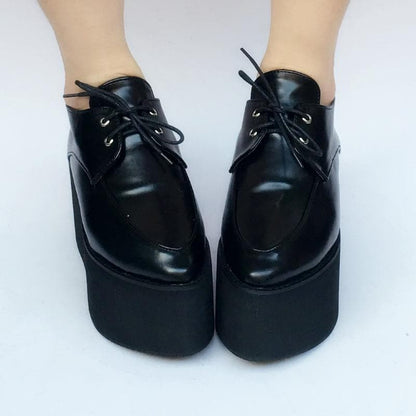 Custom Red/Black Platform Made Cool PU Shoes SP168274